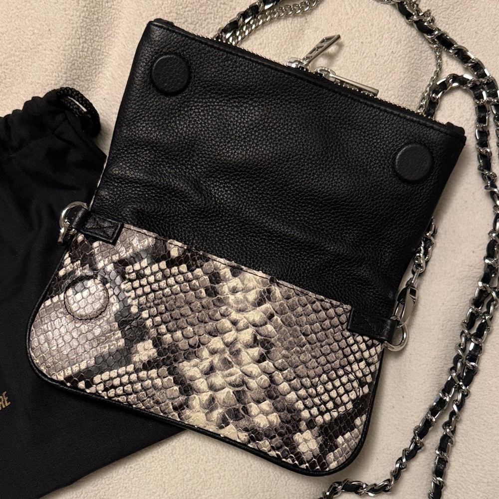Zadig & Voltaire Python Pattern Crossbody Bag - B… - image 3